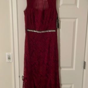 En Focus Studio dress . Size 8P. Color burgundy.NWT